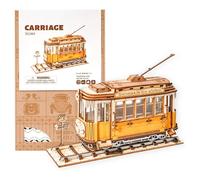 Robotime Rolife Maquette de tramway en bois 3D pour adultes, kit de loisirs créatifs, décoration à la maison, décoration d’étagère,Cadeaux artisanaux pour adultes et adolescents,Jouets éducatifs