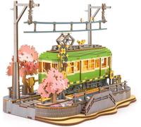 Robotime Rolife puzzle 3D bois voyage Sakura 23 x 14 x 16,7 cm - 1 Pièce, décoration à la maison, décoration d’étagère,Cadeaux artisanaux pour adultes et adolescents,Jouets éducatifs