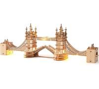 Robotime Rolife, puzzles en bois 3D Tower Bridge, pour adultes, décoration de bureau