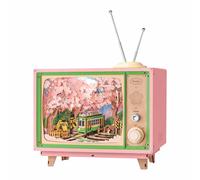 Robotime Sakura Dreamy Tour, boîte à musique à monter soi-même, puzzle en bois 3D avec lumières, motif Sakura, décoration d’intérieur unique, cadeau pour enfants. Sakura Dreamy Tour