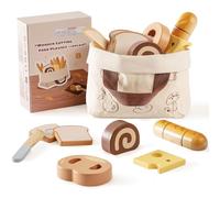ROBOTIME Set de découpe en Bois pour Enfants - Set de Jardinage et de Cuisine Montessori avec Accessoires en Bois, Jouets pour Les Tout-Petits (Set de Cuisson)