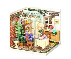 ROBOTIME Super Creator - Kit de construction de maison miniature avec LED - Kit de fabrication de petite pièce en plastique extensible pour jeu créatif, décoration d'intérieur, cadeau de loisirs