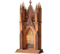 ROBOTIME Twin-Tower Cathedral, Puzzle 3D en Bois Gothique | Sur un bureau ou une étagère, une décoration architecturale à offrir Cadeau pour adultes, lecteurs et amateurs de miniatures