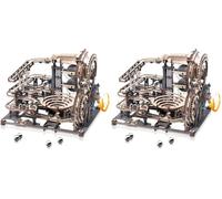 ROBOTIME Ville de Nuit Circuit de Billes en Bois à Manivelle, LGA01 (Lot de 2)