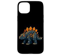 Robotique Stegosaure Dino Cartoon Mecha Coque pour iPhone 15 Plus