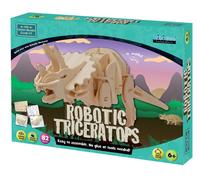 Robotique Tricératops Construction & Peinture Bois Dinosaure Moves & Rugit 6 +