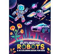 Robots & AI Adventures: A Futuristic Coloring Book for Kids Ages 3-9