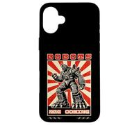 Robots are Coming, Praise Your Robotic Overlords. Fun Warn Coque pour iPhone 16 Plus