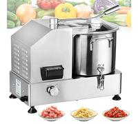Robots culinaires en acier inoxydable 1800W, robot culinaire commercial, avec contrôle de vitesse, capacité de 6L, for cuisines et restaurants commerciaux