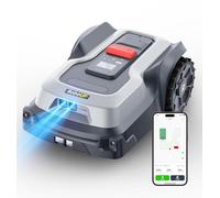 RoboUP Robot Tondeuse sans Fil Périphérique T1200Pro -1500㎡, RTK+IA | Expansion des Limites de la Carte, Basculez Cartographie Auto et Manuel, Tonte des Bordures, Évitement d’Obstacles par IA