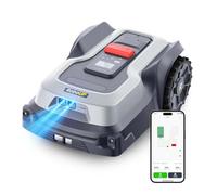 RoboUP Robot Tondeuse sans Fil Périphérique T1200Pro pour 1500㎡, Basculez Cartographie Auto et Manuel, Tonte Précise des Bordures, Évitement d’Obstacles par IA Robot Tondeuse