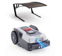 RoboUP Robot Tondeuse sans Fil Périphérique T600 et Garage, RTK Amélioré Robot Tondeuse, Basculez Cartographie Auto et Manuel, Tonte Précise des Bordures, Détection d’Obstacles en Temps Réel par IA