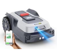 RoboUP Robot Tondeuse sans Fil Périphérique T600, Recommandé 800㎡, Gestion Multi-Zones,Tonte Précise des Bordures,Basculez Cartographie Auto et Manuel, Évitement d’Obstacles par IA Robot Tondeuse