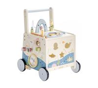 ROBUD Aide à la marche en bois, jouet à pousser pour les tout-petits avec réglage de hauteur et de vitesse, centre d'activité, aide à la marche sous-marine pour les tout-petits âgés de 10 à 36 mois