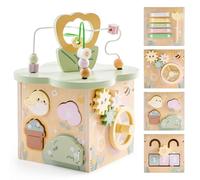 ROBUD Cube de Motricité en Bois - Jouet Montessori de Motricité - Cube d’Activités pour Tout-Petits dès 12 Mois