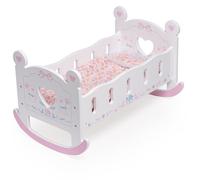 ROBUD Lit de Poupée en Bois - Berceau pour Poupée avec Accessoires - Convient aux Poupées Jusqu’à 46 cm