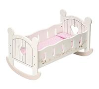 ROBUD Lit Poupon Accessoires de poupée pour bébé, Lit de poupée pour poupées de 18 Pouces, Meubles Jouets en Bois pour Les Tout-Petits, Cadeaux pour Les Filles de 3 Ans et Plus