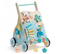 ROBUD Trotteur en bois, aide à la marche pour bébé, marche bébé, thème marin
