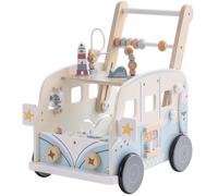 ROBUD Trotteur en bois multifonction pour bébé avec roues et blocs de construction - Équipement de jeu - Centre d'activité - Jouet pour bébé - Cadeau pour les petits enfants de 10 mois à 1 à 2 ans