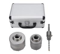 Robust Construction 2PCS Hole Saws Kit With Connecting Rod For Concrete Brick - 60mm/2-2/5in 80mm/3-1/8in Tungsten Steel Hole Saw Set For Electric Hammer Drills