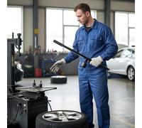 Robust Material: The tirechanging tool features strong construction with a protective coating that resists scratches, assuring extended tool lifespan while preventing tiredamage during vehicle maint