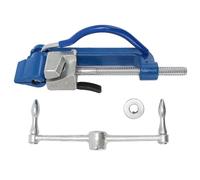 Robust Steel Strapping Tool | Auto - Locking Ratchet for Boat Industry/Construction/Cargo Securing | Adjustable Knob & Ergonomic Handle | 210mm Stainless Steel Bander Kit