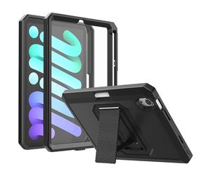 Robuste Coque Compatible avec iPad Mini 7 / iPad Mini 6 - Antichoc Heavy Duty Durable Protection avec Protecteur d'écran - Noir