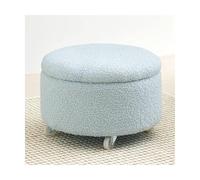 Robuste Mélange de Fibres Ottomans avec poulie Rangement à Haute résilience Poute de Pied Rond Rond Sauve Économisez de l'espace
