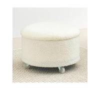 Robuste Mélange de Fibres Ottomans avec poulie Rangement à Haute résilience Poute de Pied Rond Rond Sauve Économisez de l'espace