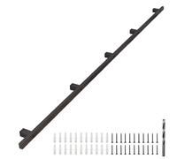 Robuste pour les escaliers - Kit de rampe d'escalier de 180 cm avec supports muraux et vis métalliques - Support pour monter et descendre en toute sécurité - Installation facile