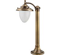 Robuste Wegeleuchte Grevena en Laiton Verre H:55cm E27 Jardin Route Éclairage