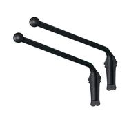 Robustes Bras Oscillant Tringle à Rideau Avec Supports, Flexible Tringle à Rideau Pivotante 25mm Diamètre,Embouts Ronds Décorer Présentoir à Rideaux Pour La Fenêtre Porte-Le Noir-90CM