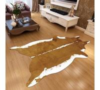 RobustWeg Tapis à imprimé zèbre,Tapis Peau de Vache,Tapis imprimé Cowhide,Tapis imprimé Imitation Vache,suède Artificiel,Forme irrégulière,pour Cuisine,Chambre à Coucher,décoration d'intérieur