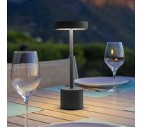 Lumisky Lampe de table sans fil ROBY Tactile LED Aluminium H30cm Gris foncé