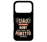 Roby Roberto Idea Regalo Personalizzata Nome Divertente Coque pour iPhone 17 Pro