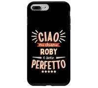 Roby Roberto Idea Regalo Personalizzata Nome Divertente Coque pour iPhone 7 Plus/8 Plus