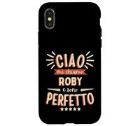 Roby Roberto Idea Regalo Personalizzata Nome Divertente Coque pour iPhone X/XS