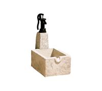 Roc de France Fontaine de jardin en pierre reconstituée avec pompe à main - Rétro - RETRO