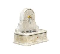 Roc de France Fontaine de jardin murale en pierre reconstituée - St Tropez - STTROPEZ