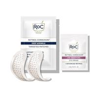 RoC Retinol Correxion Deep Wrinkle Patchs ciblés non invasifs à l'acide hyaluronique + peptides raffermissants pour le front et entre les yeux, 11 lignes, pattes d'oie et lignes de rire