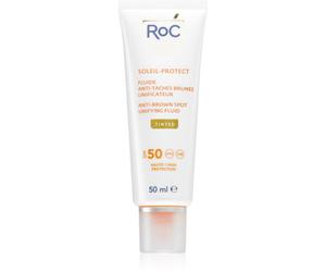RoC Soleil Protect Anti Brown Spots Unifying Fluid Tinted fluide teinté pour unification de la peau SPF 50 à la vitamine C 50 ml