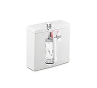 Roca A34R242000 Réservoir de chasse d'eau avec mécanisme électronique (sans contact) double chasse 4,5/3L avec alimentation inférieure pour toilettes compactes Meridian Compact/Comfort Blanc