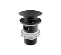 Roca A5054015NB Bonde Click-Clack Universelle, Bouchon céramique Ø65 mm, Finition Noire Mate