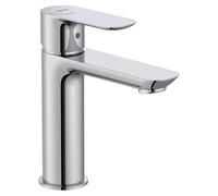 Roca A5A326EC00 Robinet de lavabo avec technologie Cold Start Robinet mitigeur d'étagère avec liens d'alimentation flexibles, mitigeur de salle de bain facile à installer, chromé, A5A326EC00