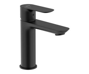 Roca A5A326ENB0 Robinet de lavabo avec technologie Cold Start Robinet mitigeur d'étagère avec liens d'alimentation flexibles, mitigeur de salle de bain facile à installer, noir mat