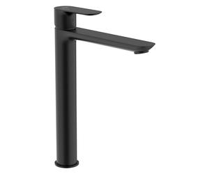 Roca A5A346ENB0 Mélangeur de lavabo haut corps lisse, collection crique, couleur noir mat