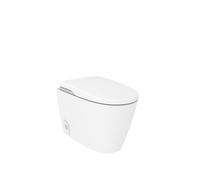 Roca A803105001 - In-Wash® Badge avec In-Tank® - Smart toilet adossé au mur Rimless avec réservoir intégré avec couvercle et siège chauffé - Prise réseau nécessaire.