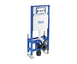 Roca A890077020 Cadre de réservoir autoportant double décharge Duplo WC ONE FREESTANDING pour toilettes suspendues. Coude de 90 ø 110 ø