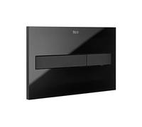 Roca A890188308 Plaque d'entraînement PL7 Dual One avec double décharge avec finitions Noir Cristal