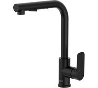 Cala Mitigeur Évier Monotrou À Bec Tube Mobile Douchette Extractible 2F Noir Mat - ROCA A5A856ENB0